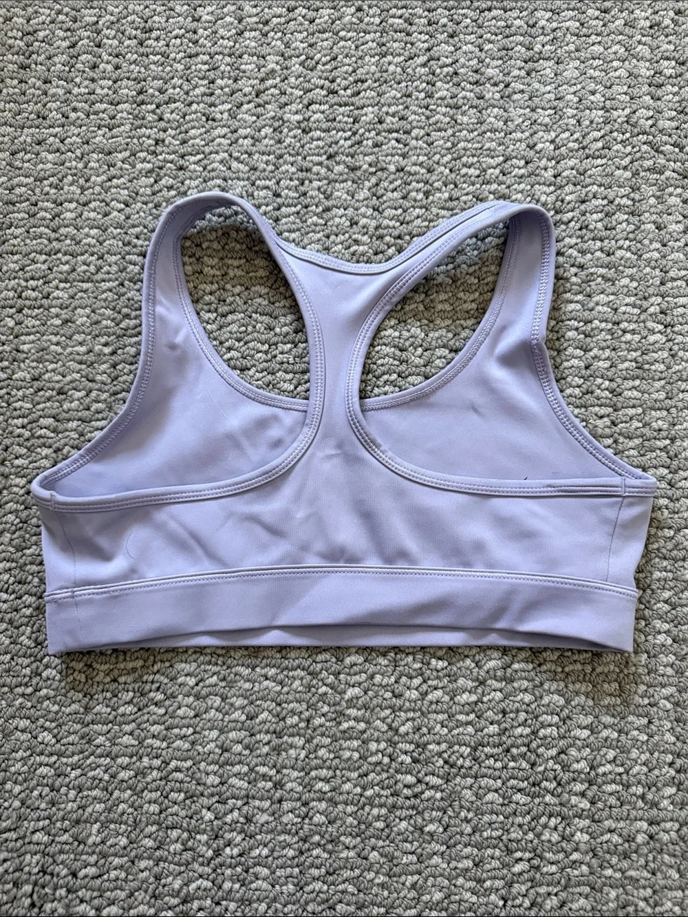 GIRLS Size M Nike Lavender Racerback Medium-Support Sports Bra with White Swoosh